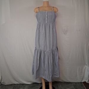 Levi's San Francisco Cal Striped Blue Maxi Dress